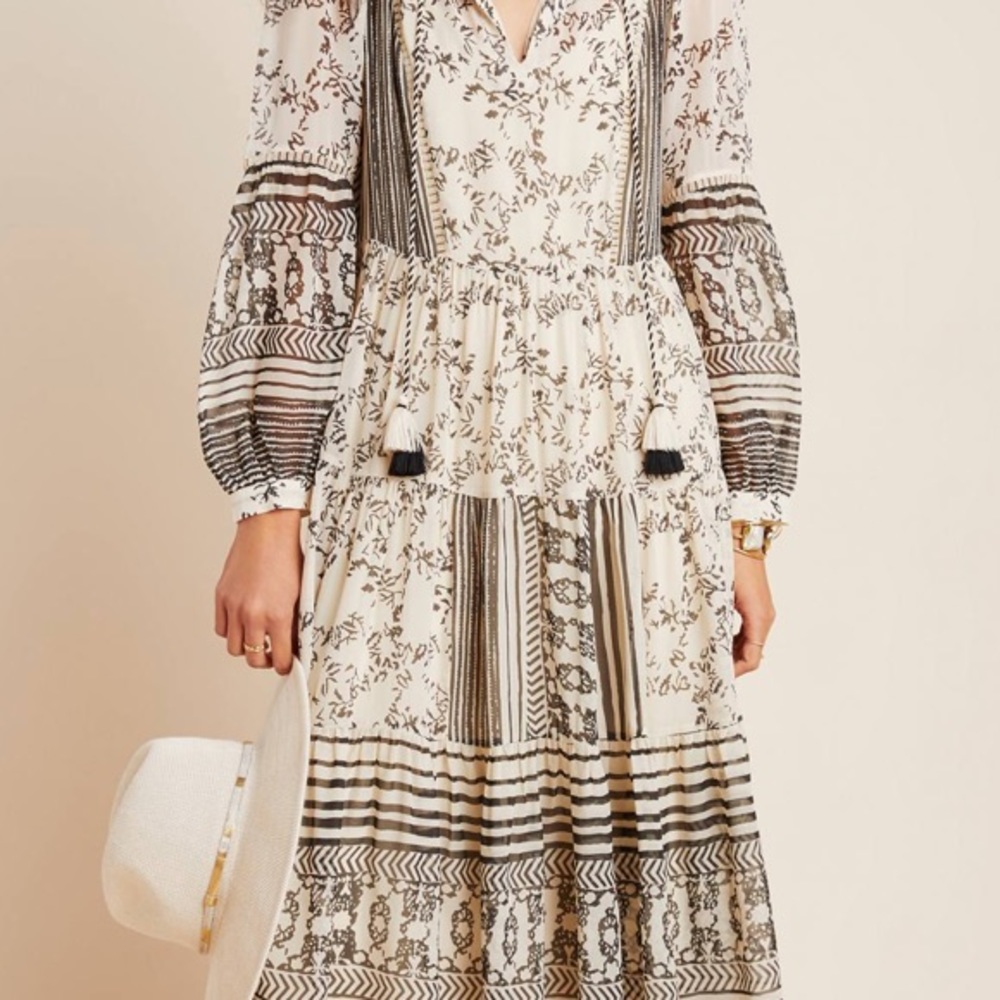 TALULAH TIERED MIDI DRESS
